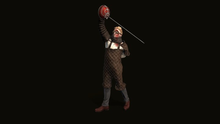 Educated person  - Mensur fencing 3D Model