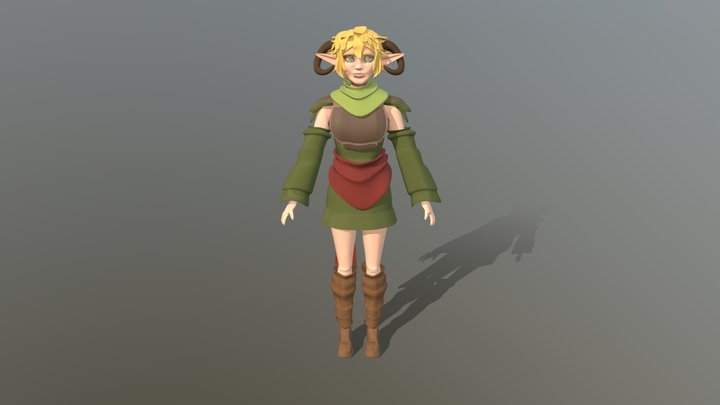 Lady of the Woods 3D Model