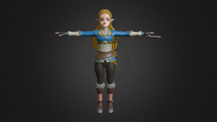 Princess Zelda 3D Model