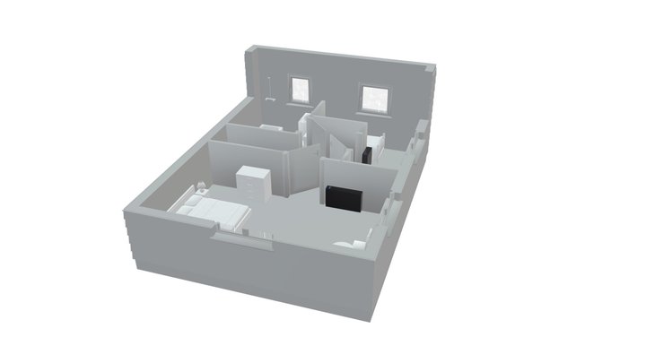 05b Piętro dwupoziomowego domku letniskowego 3D Model