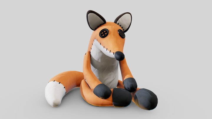 Fox Plush Toy 3D Model
