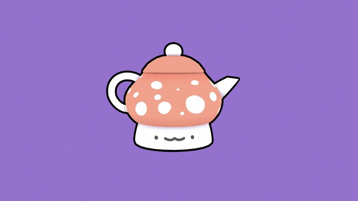 Mushroom teapot 3D Model