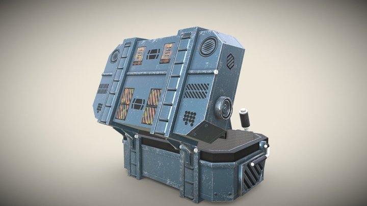 Military safe storage box PBR low-poly 3D model 3D Model
