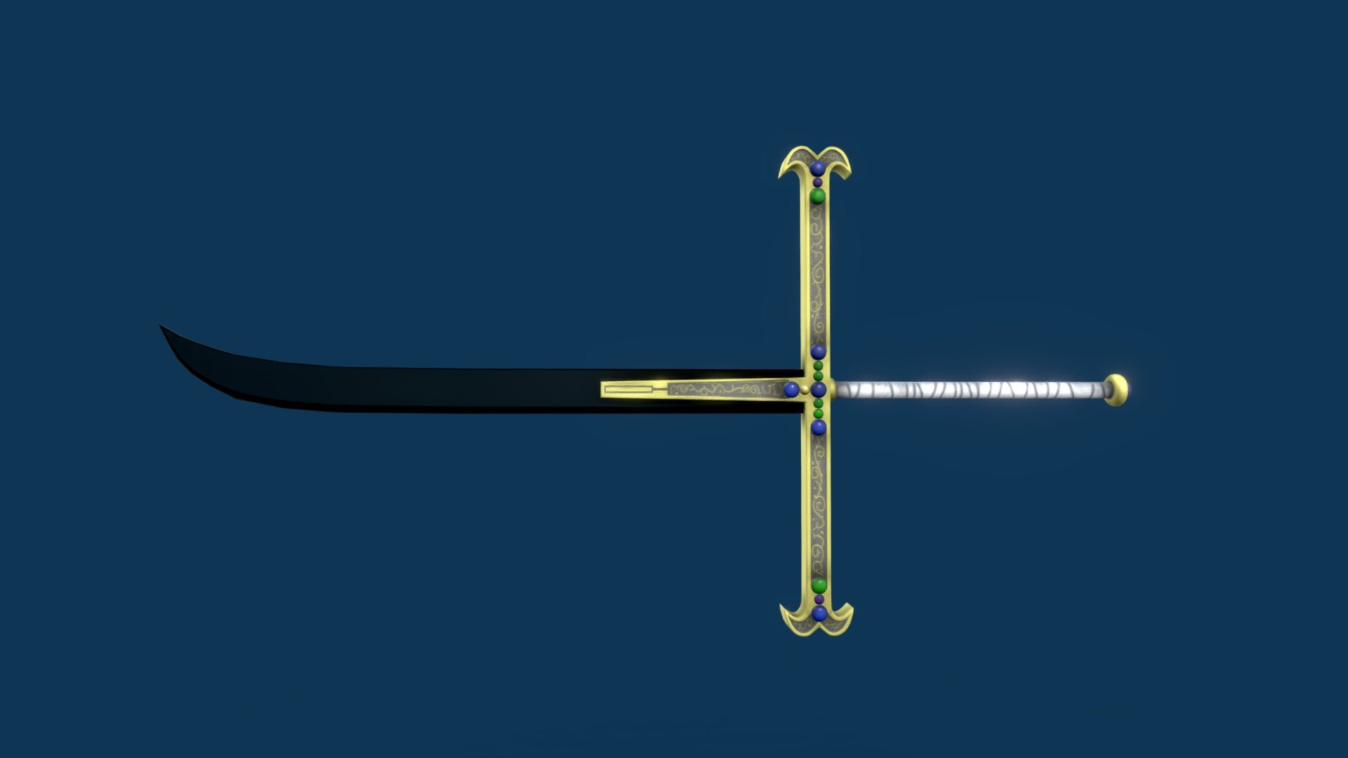 (One Piece) Yoru, Dracule Mihawk's Sword - Download Free 3D