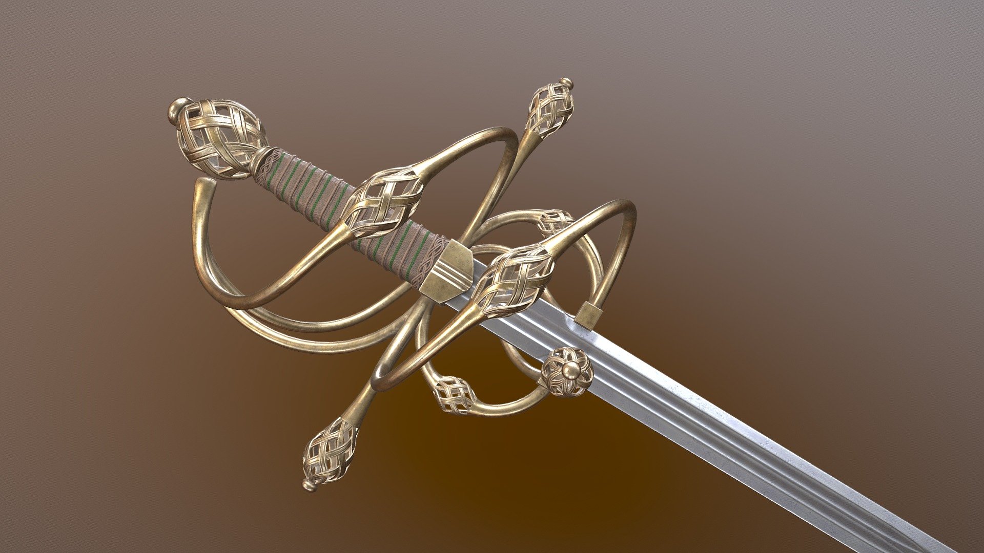 Rapier with a wide blade - Buy Royalty Free 3D model by Wallerion ...