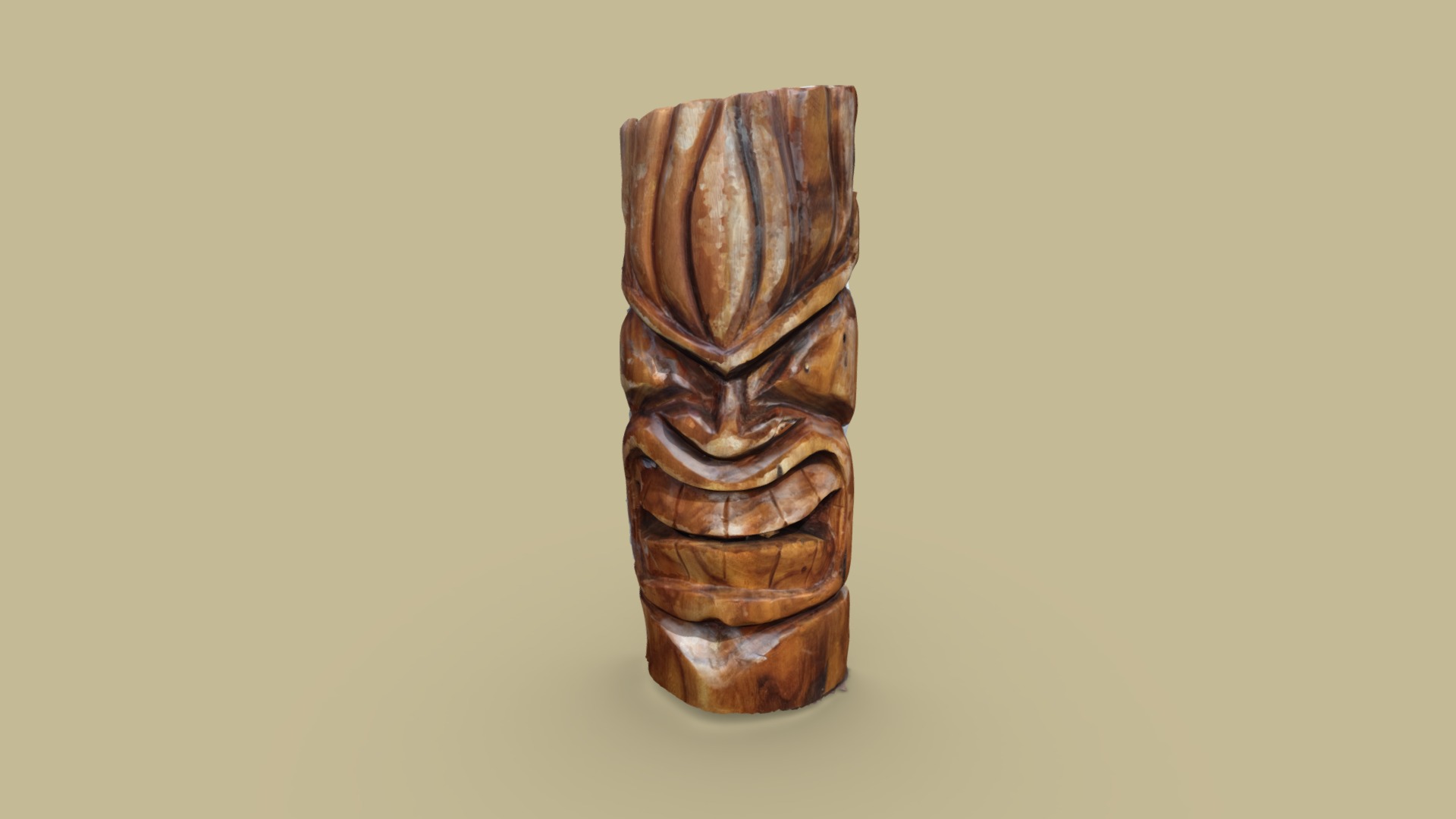 3D model Tiki78 - This is a 3D model of the Tiki78. The 3D model is about a brown and black statue.
