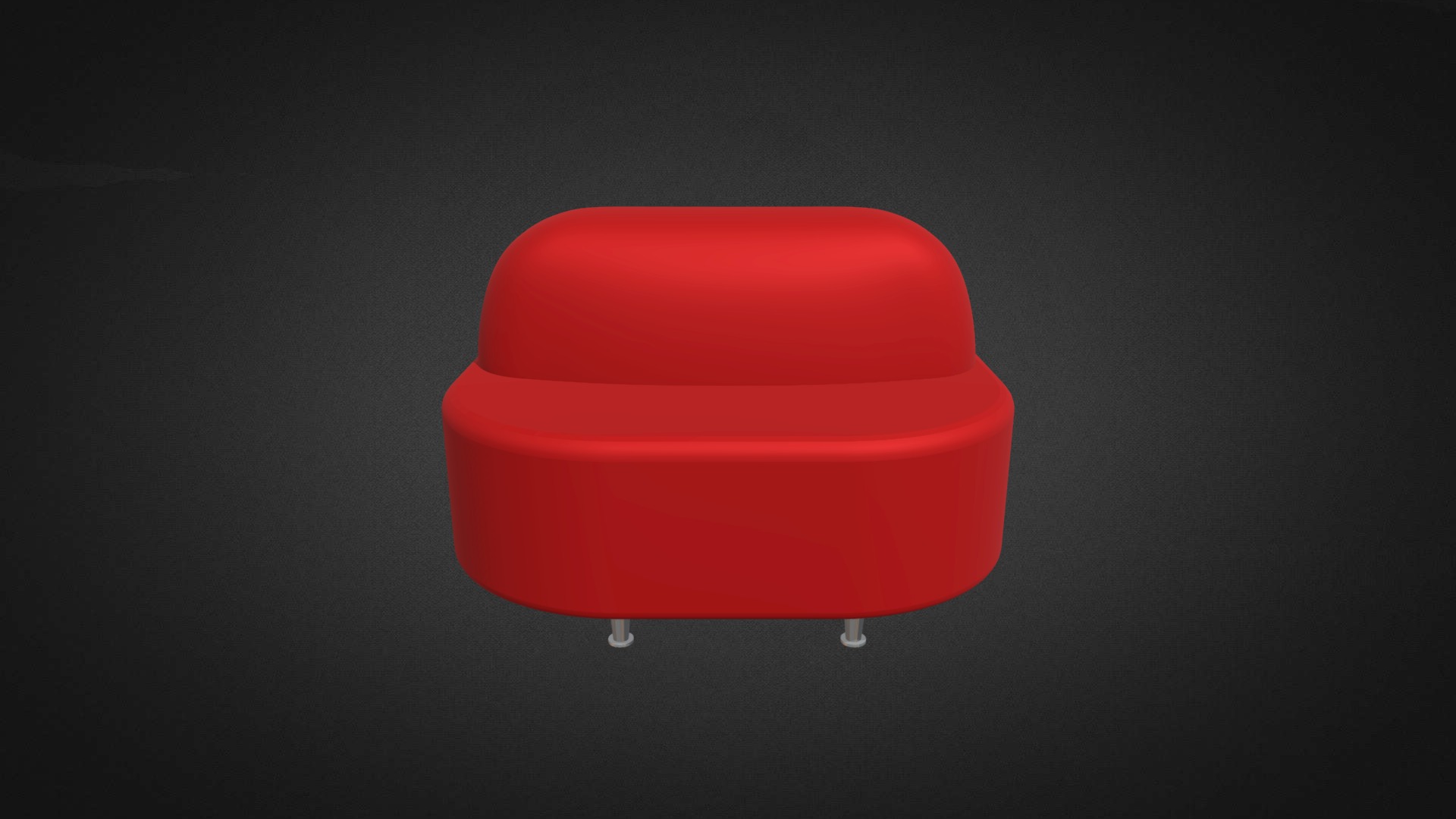 3D model Bubble Chair Hire - This is a 3D model of the Bubble Chair Hire. The 3D model is about a red square object.