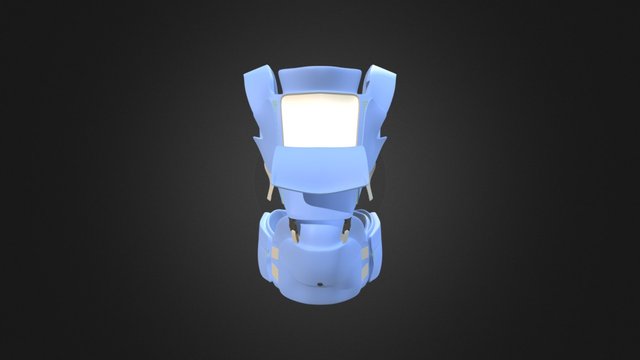 Baby Hip Seat_Classic Model_(Color : Blue+Gray) 3D Model