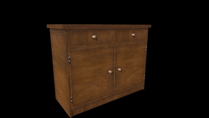 Soviet Chest Of Drawers || Gameready PBR 3D Model