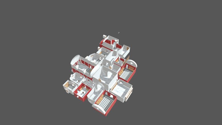 Impianto termale nel complesso di Capo di Bove 3D Model