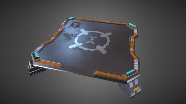 Sci-Fi Landing Pad 3D Model
