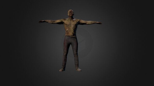 bigZombieWalkLongerHands 3D Model