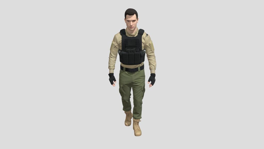 Tactical Soldier In Combat Gear