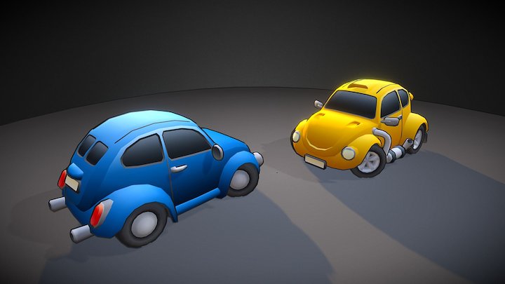 Two Beetles 3D Model