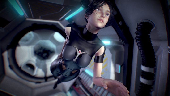 Floating in space 3D Model