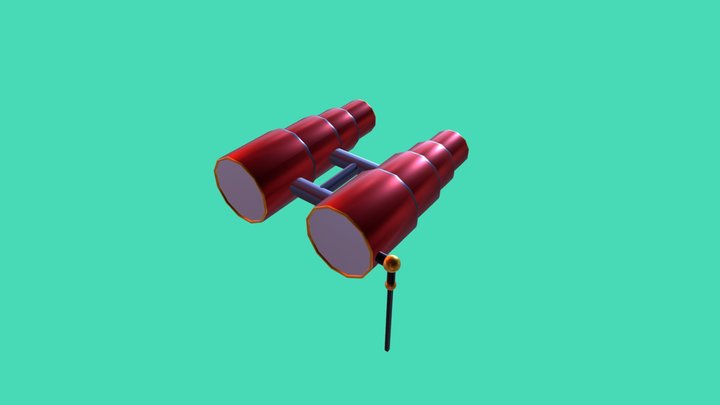 Victorian Themed Binoculars 3D Model