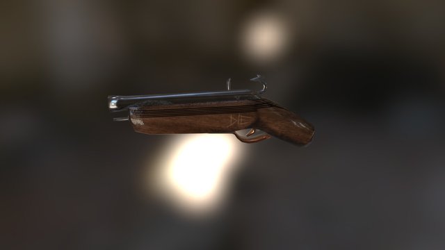 Simple flintlock gun 3D Model