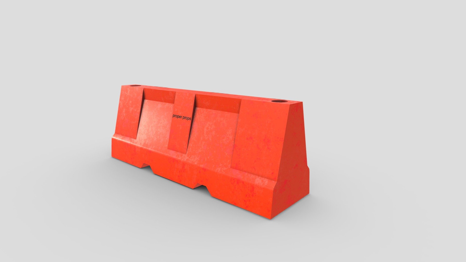 Plastic construction barrier type #3 high-poly - Download Free 3D model ...