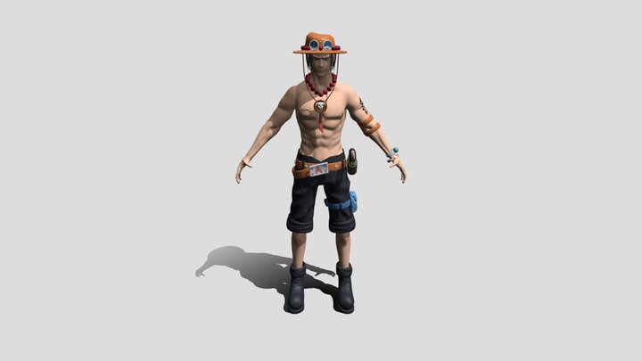 Ace One Piece 3D Model