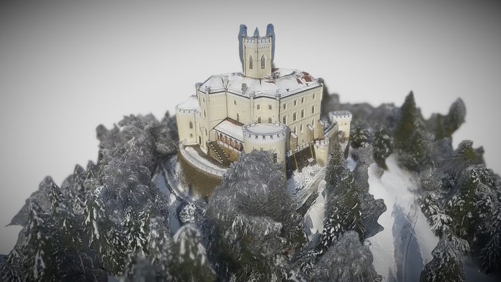 Trakošćan Snow Castle 3D Model