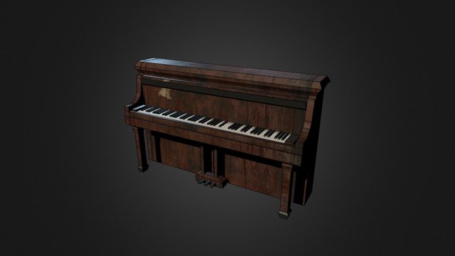 Piano (low poly) 3D Model