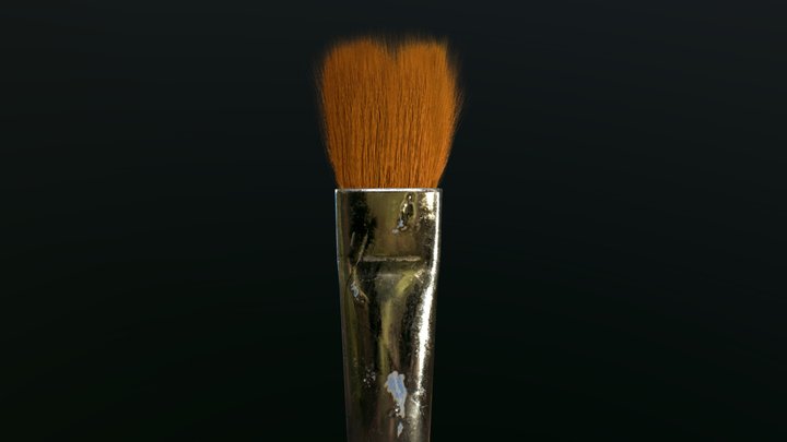 Paint brush - gameready low poly asset 3D Model