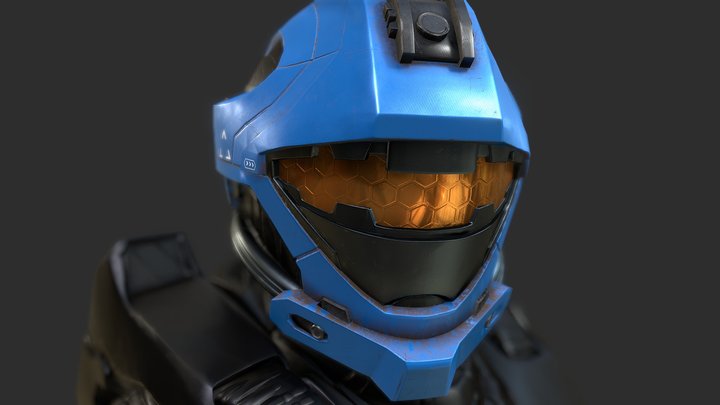 Halo 3 Recon Helmet 3D Model