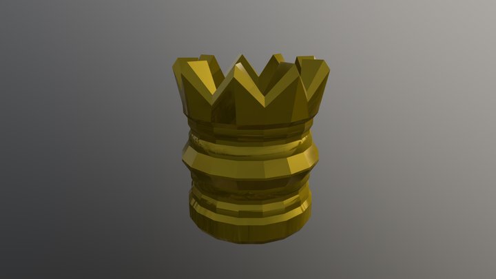 low poly crown 3D Model