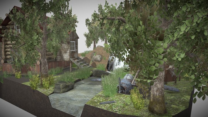 diorama 'The Lonely Forester' 3D Model