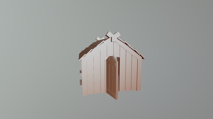 lowpoly cabin 3D Model