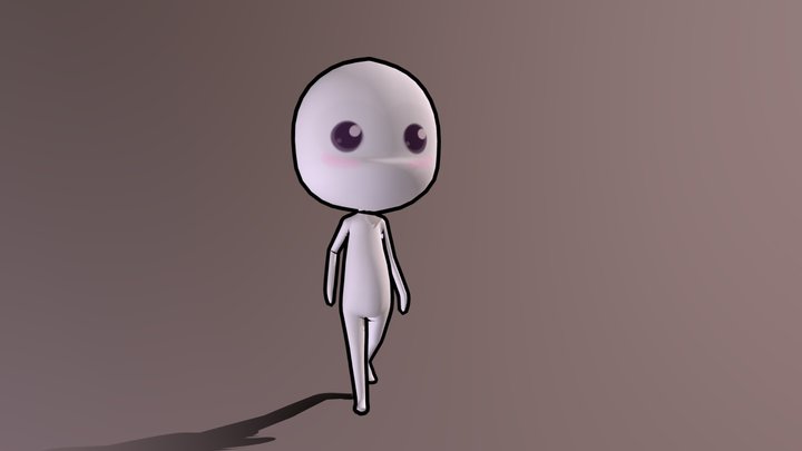 Cute Chubby Alien 3D Model