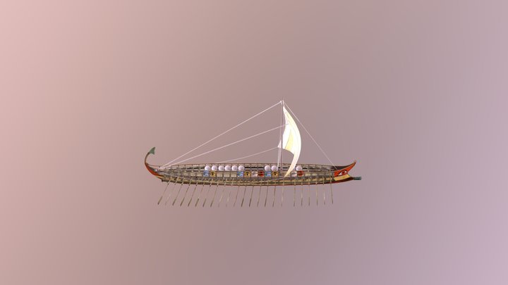 Pentaconter Boat 3D Model