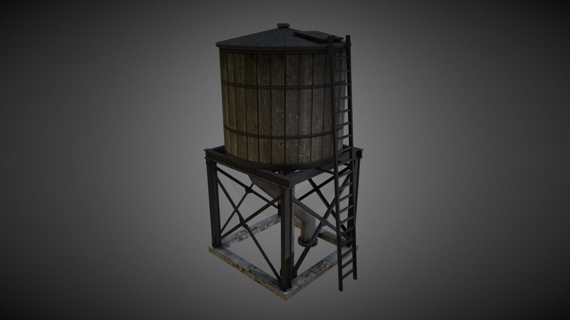 3D model Roof Water Tank - This is a 3D model of the Roof Water Tank. The 3D model is about a bird cage with a bird inside.