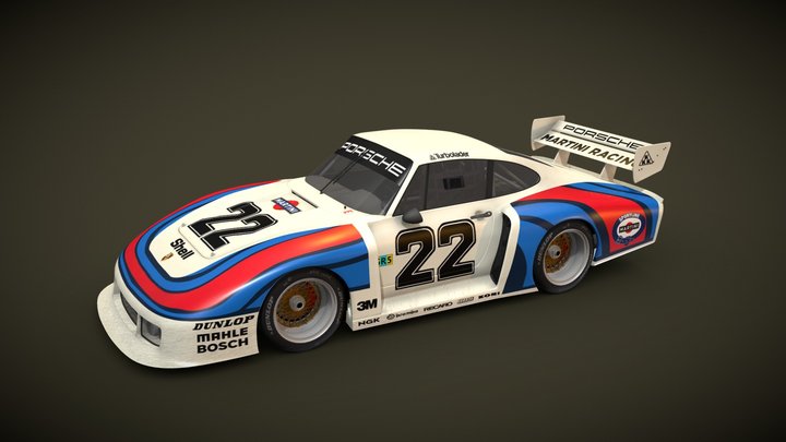 Porsche Group 5 fantasy race car 3D Model