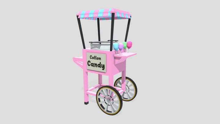 Cotton Candy Machine 3D Model
