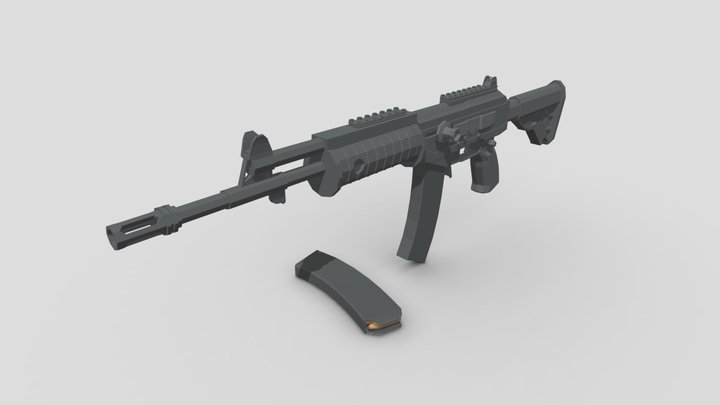 Low Poly Galil AR 3D Model
