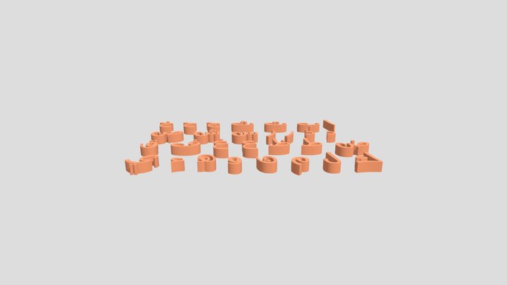 Arabic model lettters 3D Model