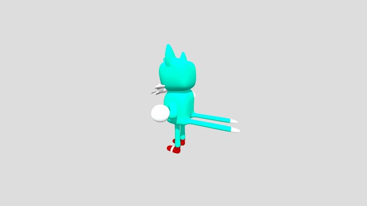 cyan the cat 3D Model