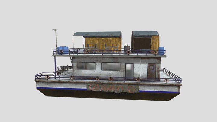 Post-apocalyptic house boat