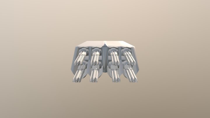 Octa-TRB Cannon 3D Model