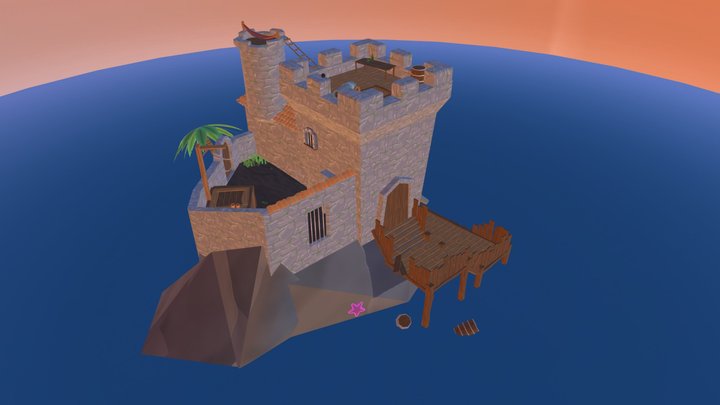 Marine Navy - Prison Island 3D Model