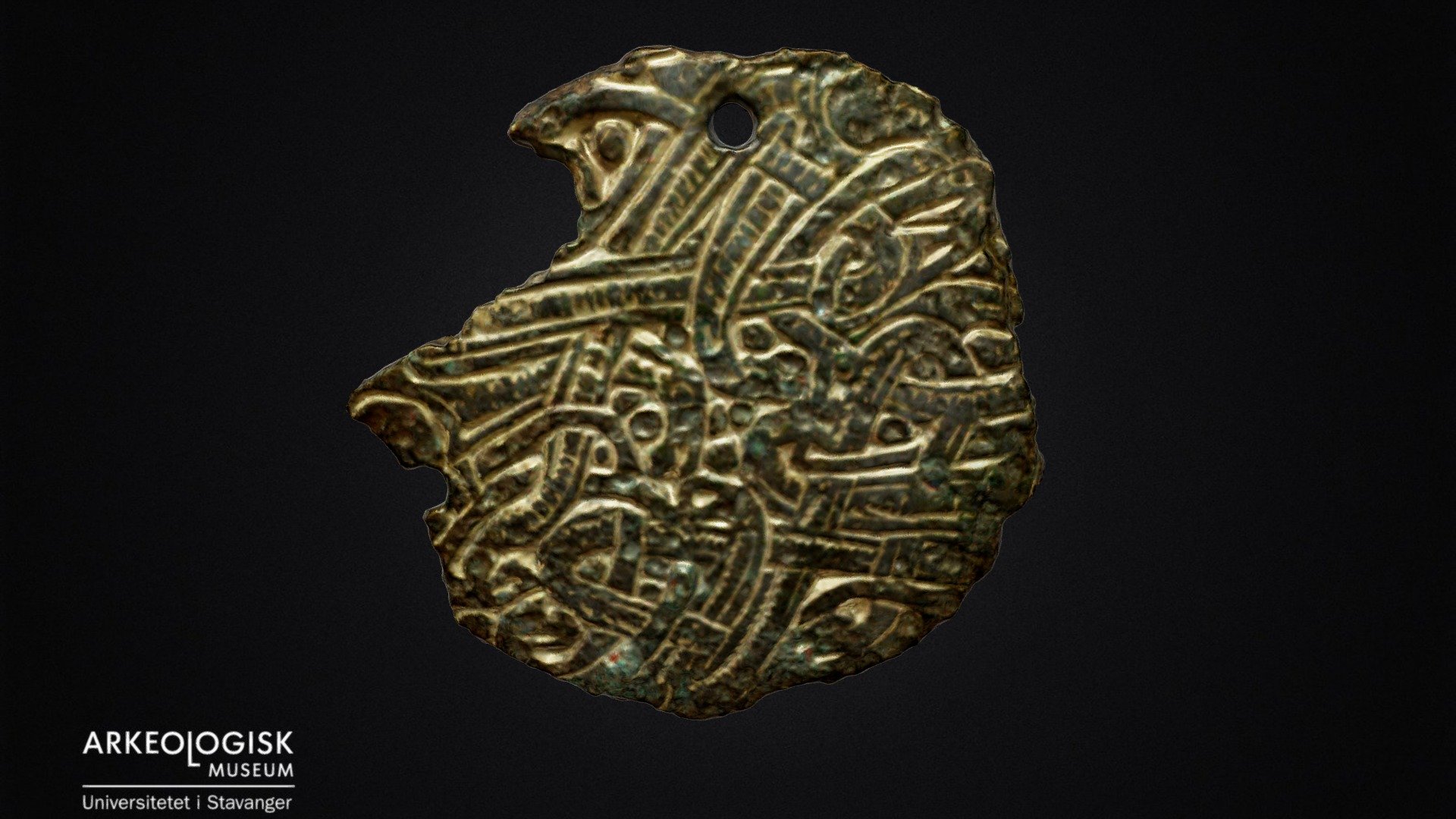Decorated fitting from the iron age.