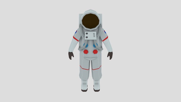 Low-Poly Astronaut 3D Model