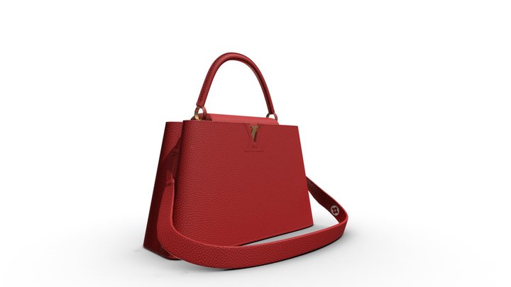 Louis Vuitton bag Capucines Beige Leather 3D model