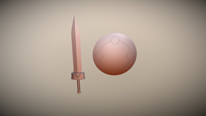 Goblin Slayer - Shortsword and Shield 3D Model