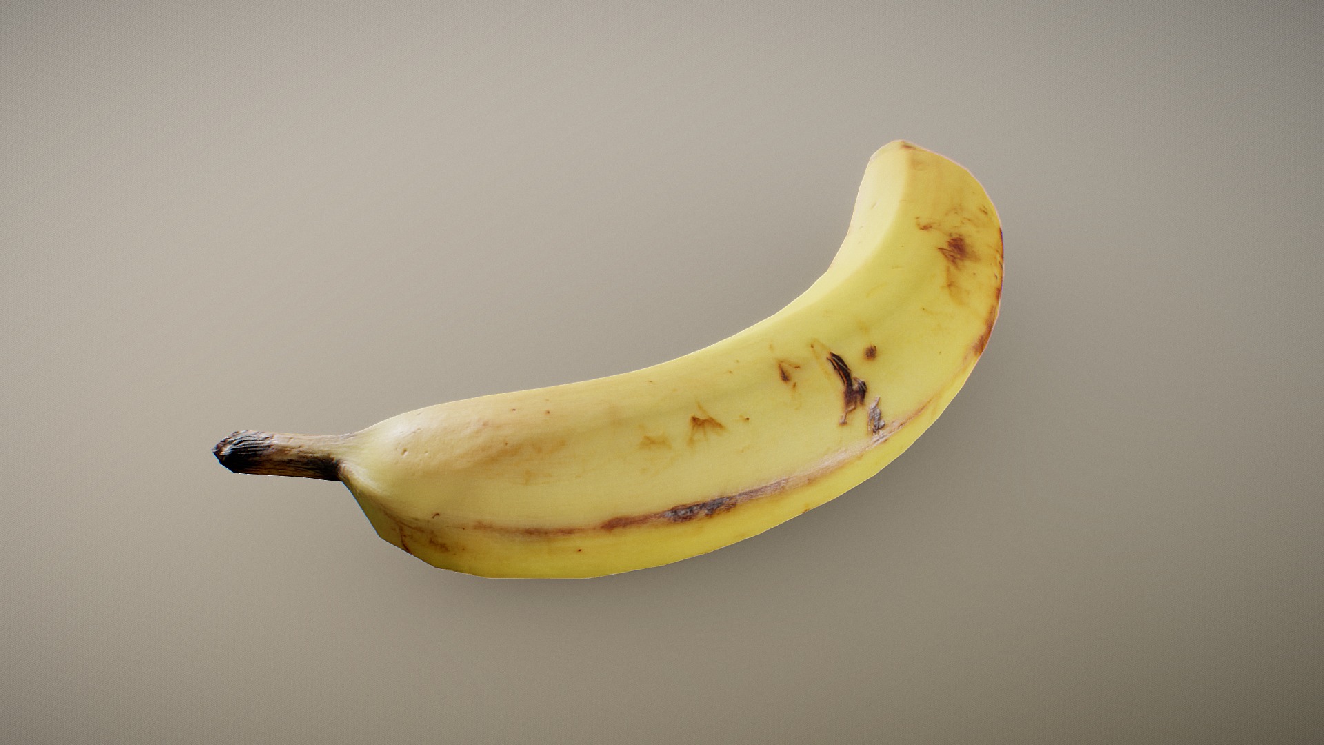 3D model Cavendish Banana (Single) - This is a 3D model of the Cavendish Banana (Single). The 3D model is about a banana with a black spot on it.