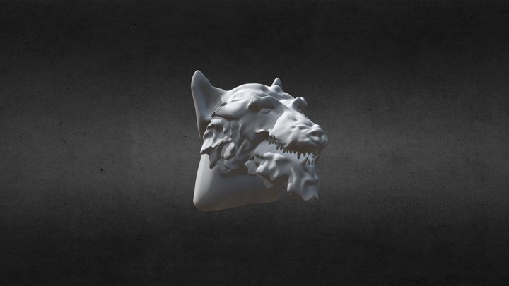 Wolf Sculpt 3D Model