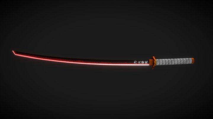 Rengoku Katana 3D Model
