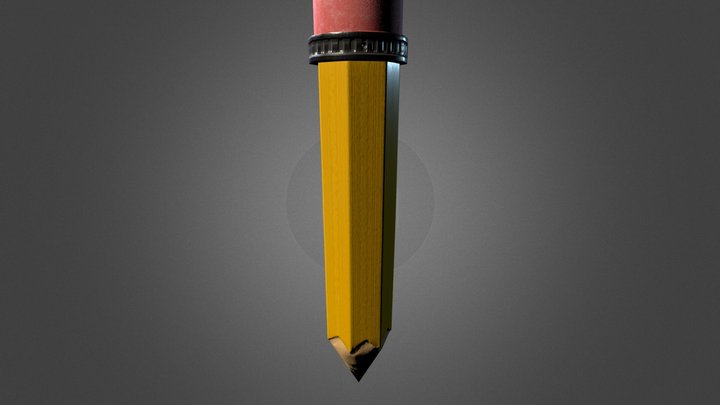 Pencil PBR Test 3D Model