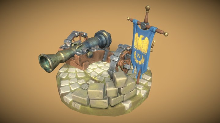 [Student Work] Stylized Napoleonic cannon 3D Model